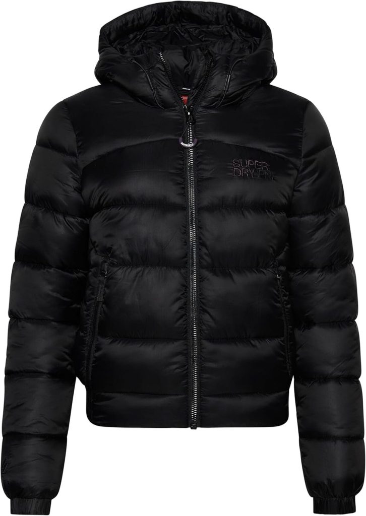 Test de la veste Superdry Sports Puffer Bomber Jacket noir femme