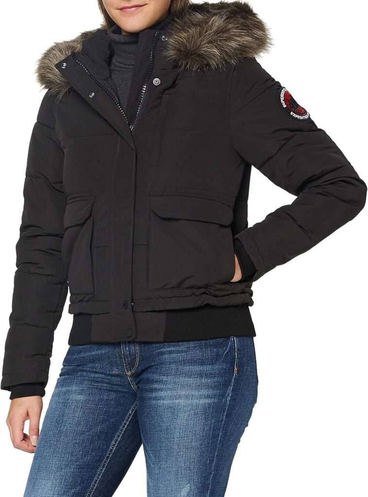 Test de la veste Superdry Everest Bomber noir pour femme