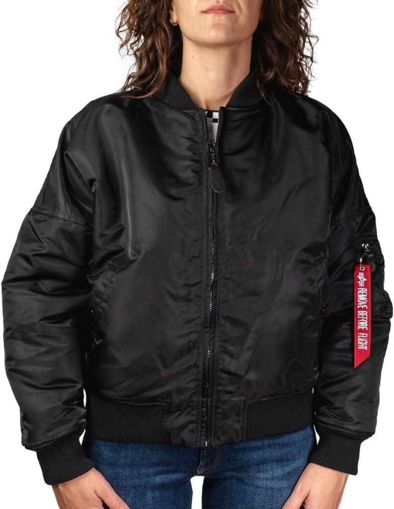 Test : veste bomber femme Alpha Industries MA-1 OS metallic black