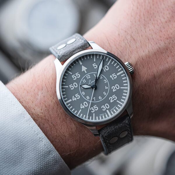 Laco Montre modèle Aachen, Automatique, Acier Inoxydable, Verre Saphir, diamètre 39-42mm, Argent/Brun