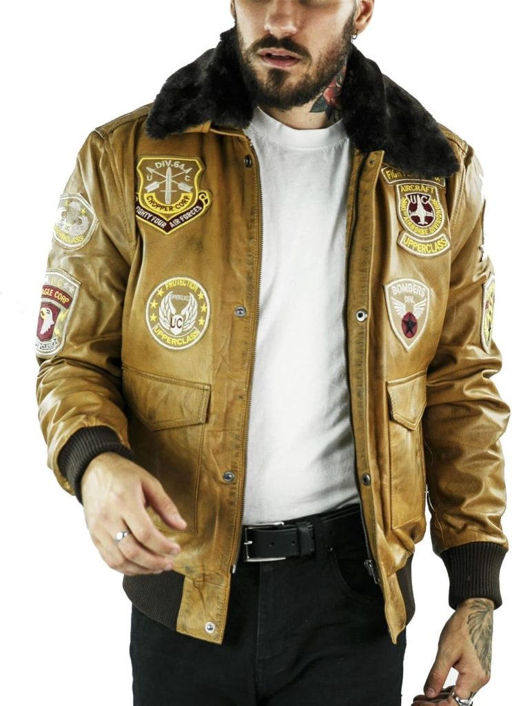 Test du blouson aviateur vintage TruClothing en cuir vieilli