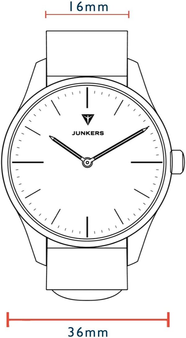 Junkers Therese Montre analogique à quartz pour femme Rosé Vintage