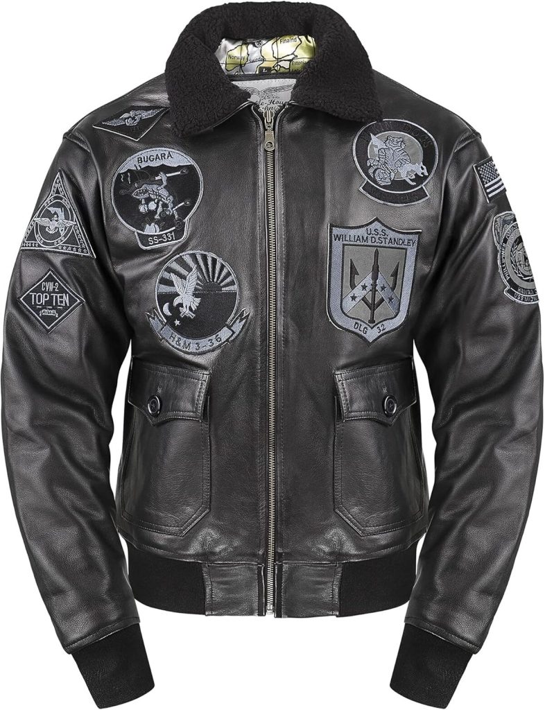 Test : noble House Top Gun veste bomber en cuir noir