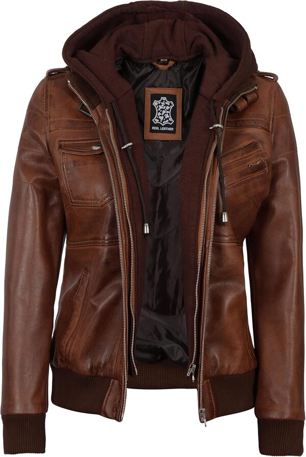 fjackets Blazers en cuir pour femme – Blazers pour femmes d'affaires décontractés – Vestes blazer en peau d'agneau véritable pour femme