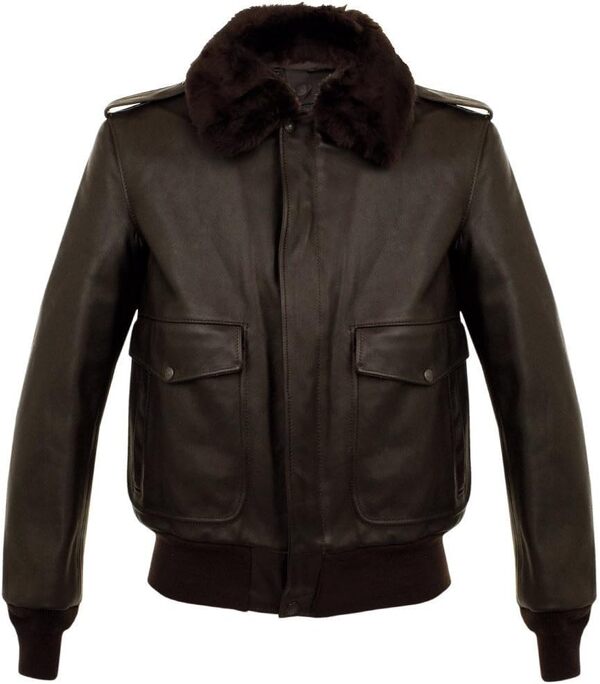 Aksah Fashion S Veste aviateur aviateur aviateur en peau de mouton vintage pour homme en cuir noir