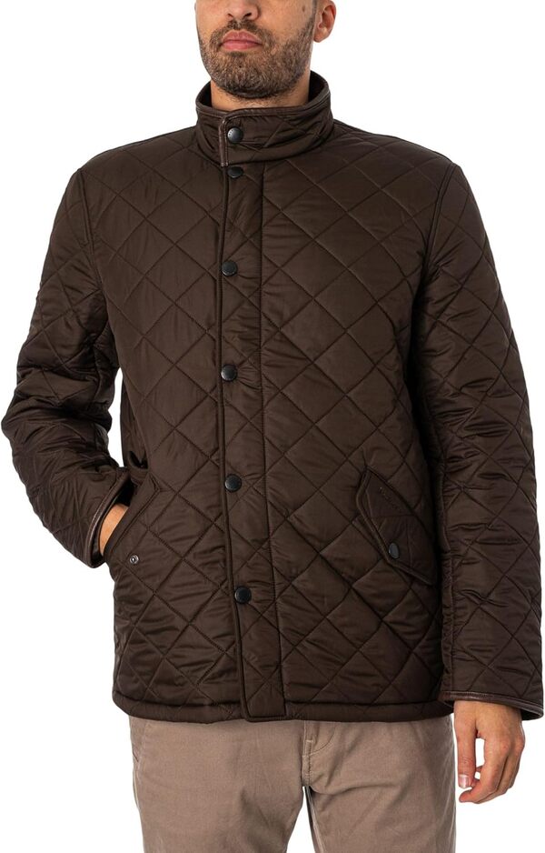 Barbour Homme Veste Matelassée Powell, Olive