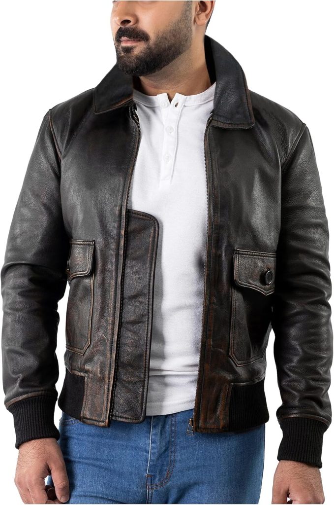 Test de la veste aviateur en cuir véritable Shop of Jackets Limited