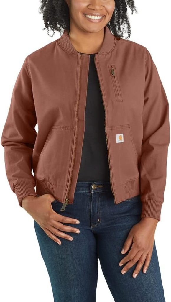 Test : veste Carhartt Crawford Bomber muscade femme