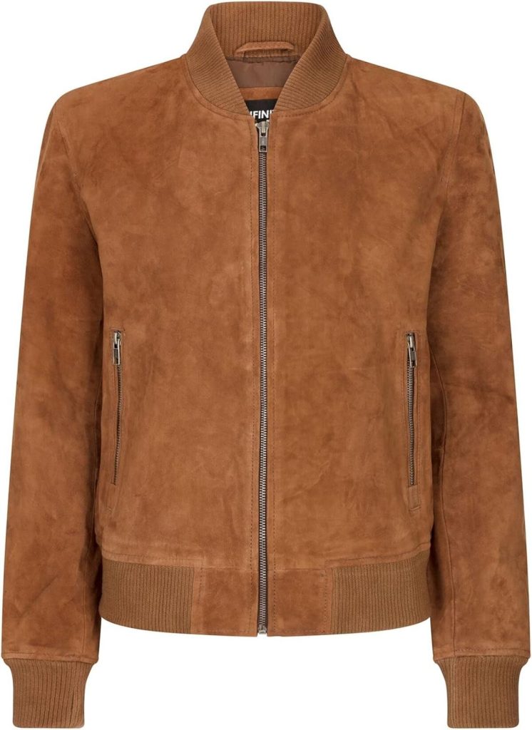 Avis sur le blouson TruClothing bomber femme daim marron