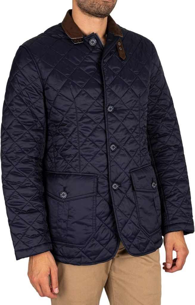Test de la veste matelassée Barbour Ponceuse pour hommes, bleu M