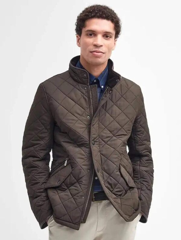 Barbour Homme Veste Matelassée Powell, Olive