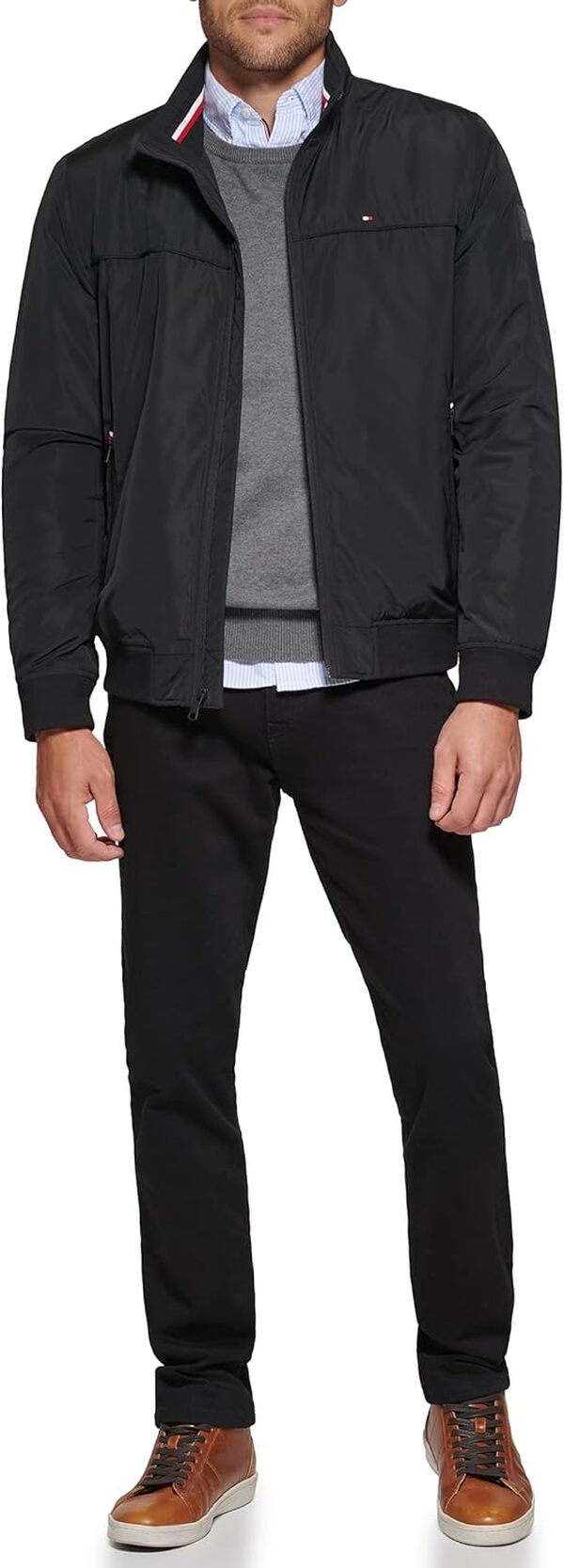 Tommy Hilfiger Blouson Bomber À Mémoire de Forme Homme