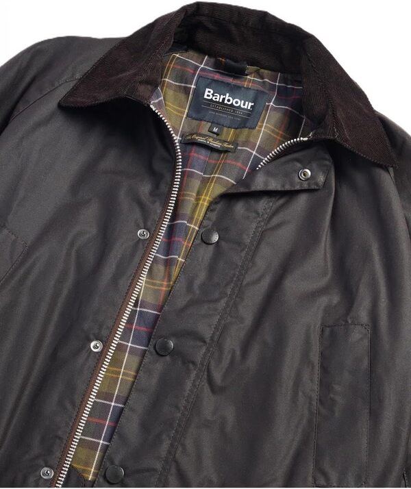 Barbour Homme Veste Cirée Ashby, Black