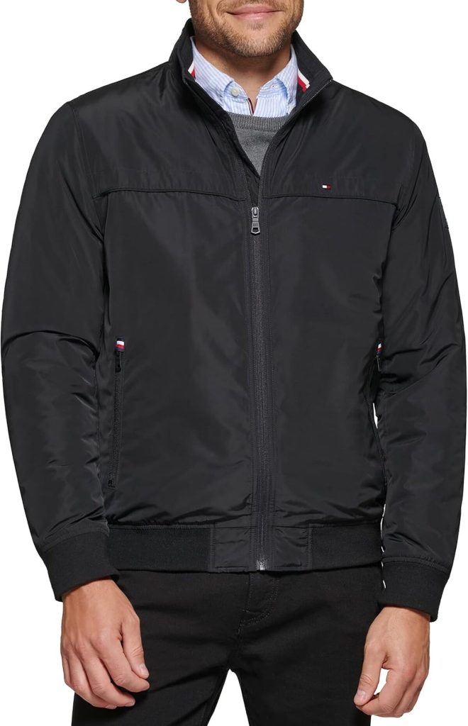 Test du blouson aviateur Tommy Hilfiger Performance : l'allié élégant en noir XL pour homme
