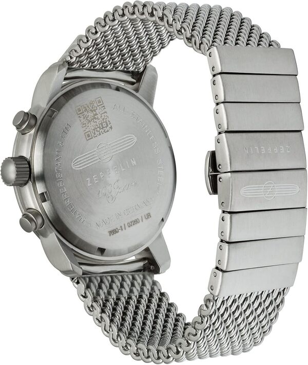 Zeppelin 100 Years Montre Homme Analogique Quartz avec Bracelet Acier Inoxydable 7680M-1