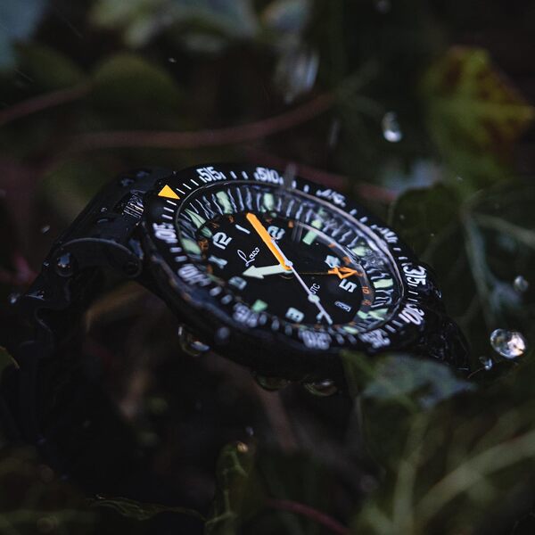 Laco Montre Atacama avec index lumineux, montre à quartz, boîtier en acier inoxydable, verre saphir, étanche, fabriquée en Allemagne, Atacama Quartz UTC 46, Adventure en plein air