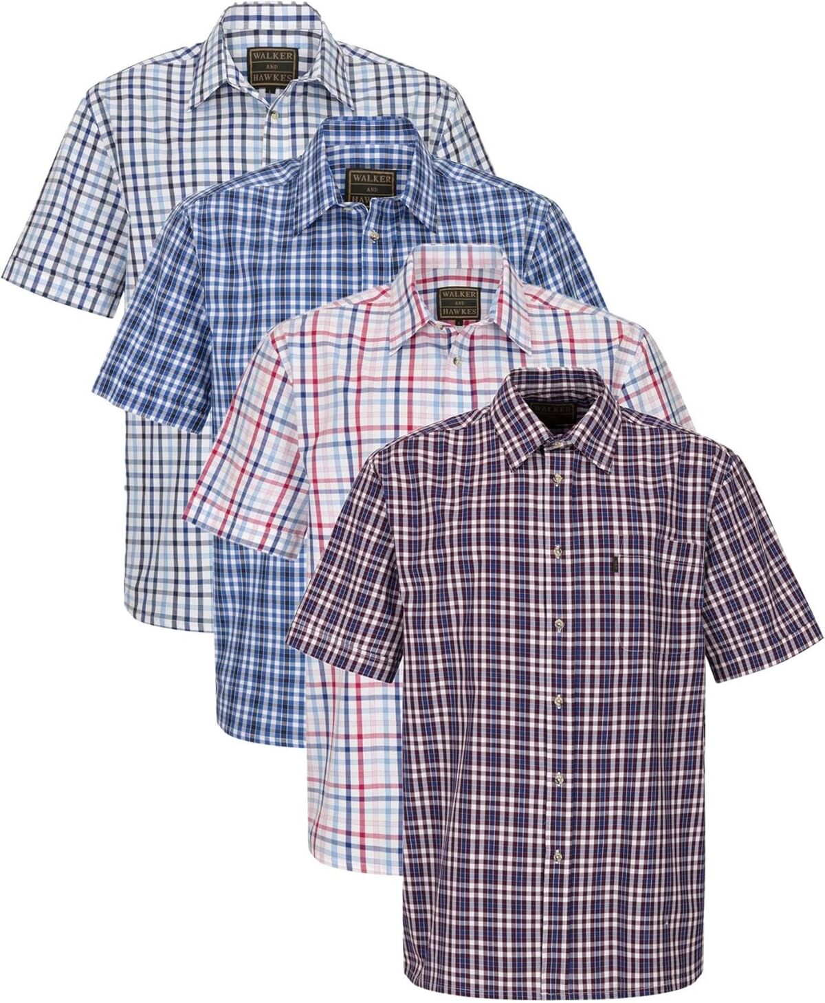Avis sur chemise homme Walker and Hawkes Canterbury : lot de trois carreaux 100% coton