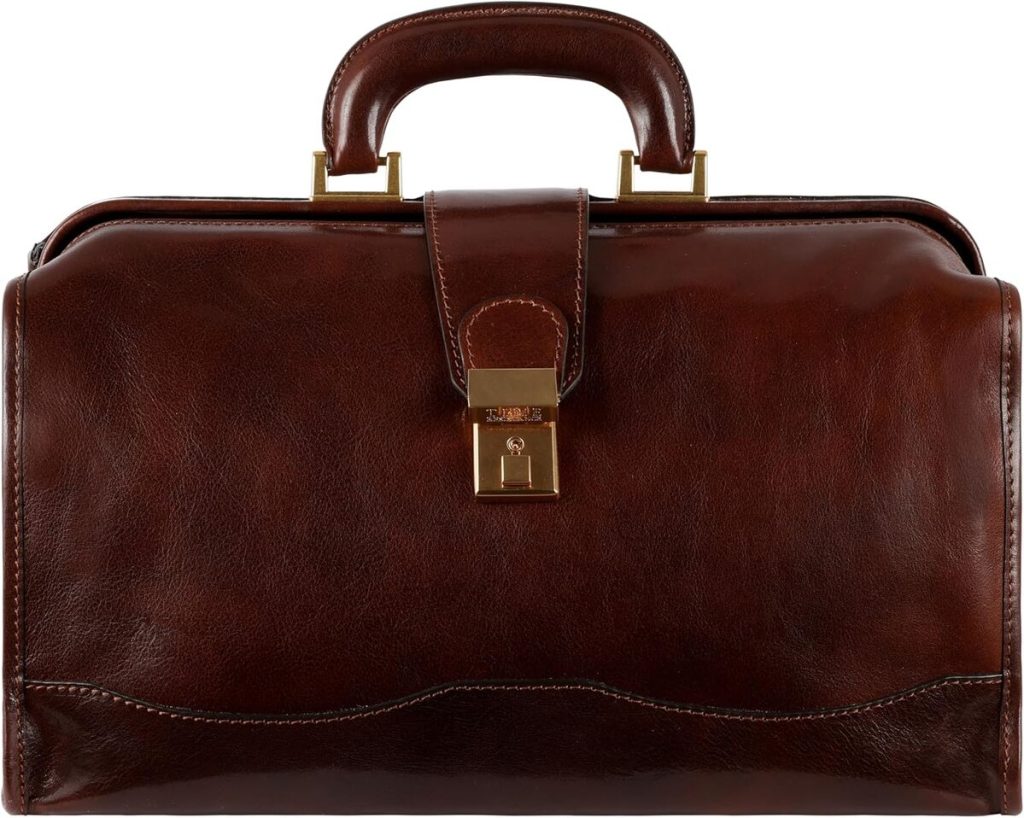 Test du petit sac médical en cuir Time Resistance vintage