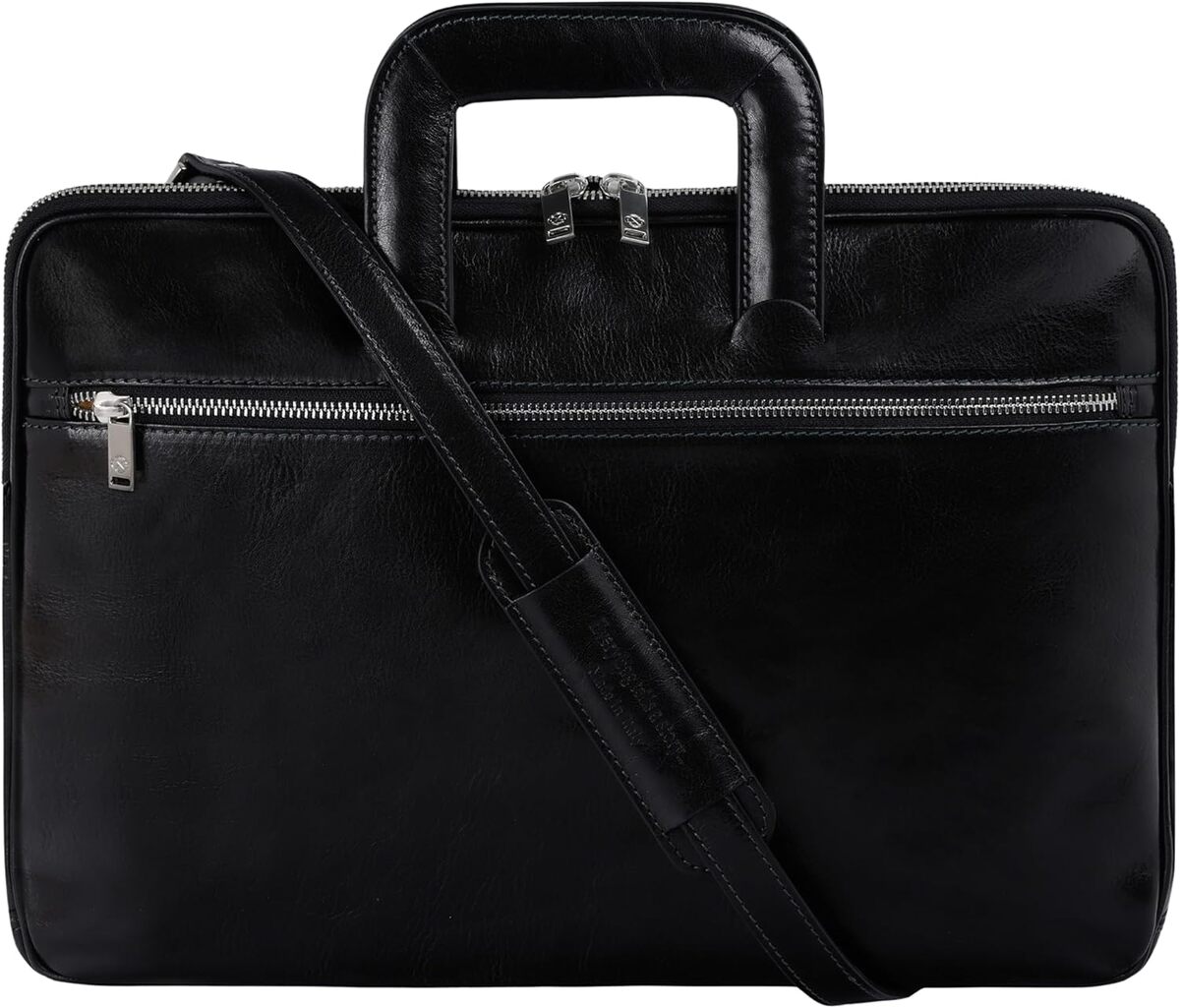 Test : time Resistance mallette en cuir pour ordinateur, noir