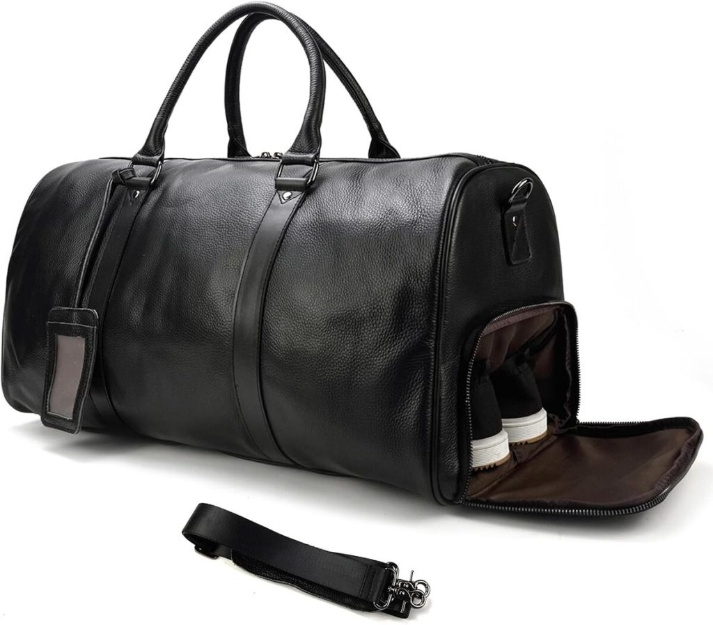 Test : luufan sac de voyage en cuir avec compartiment à chaussures