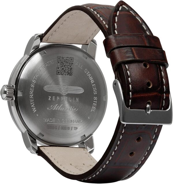Zeppelin 8442 Montre pour Homme avec Bracelet en Cuir Série Atlantic Quartz GMT Date