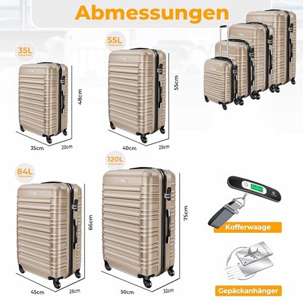 Découvrez notre test complet de la valise rigide KESSER 4 pièces champagne : qualité, durabilité et design. Avis d'expert, avantages et inconvénients pour bien choisir votre bagage. 