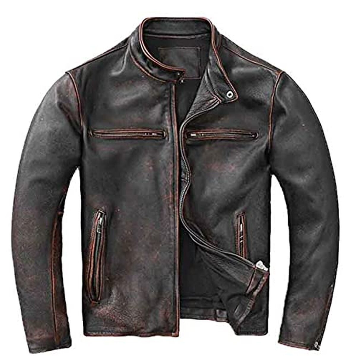 Test : veste de moto en cuir vieilli pour homme