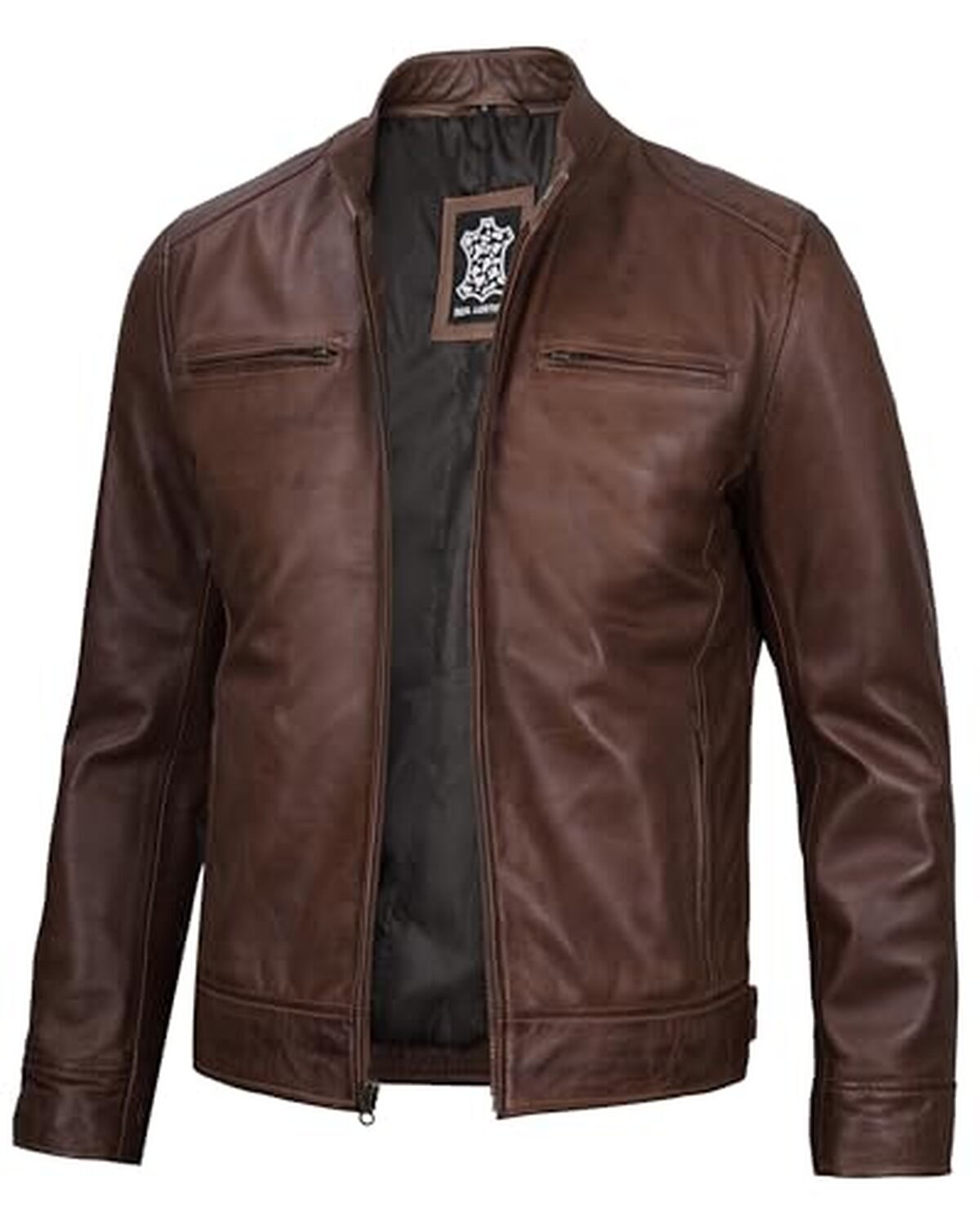 Test : veste en cuir marron Fjackets Dodg Cognac L pour hommes
