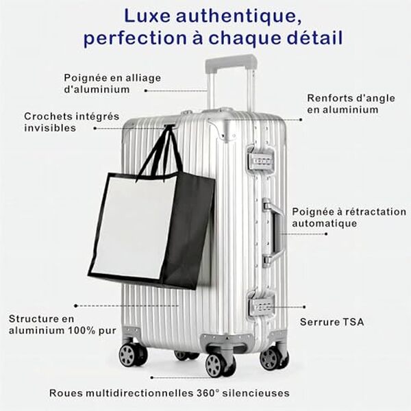 Découvrez notre test complet de la valise Aoliwei XL 100L en aluminium : capacité, robustesse et qualité. Avis détaillé et conseils d'achat pour bien choisir. 