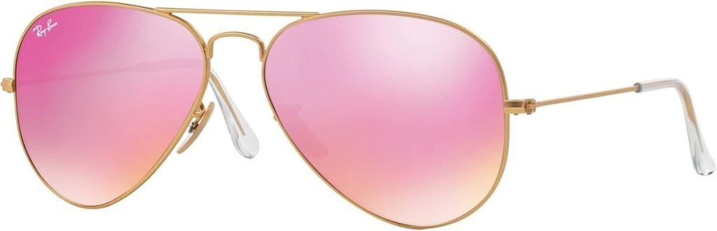 Avis : lunettes de soleil Ray-Ban Pilot doré cyclamen
