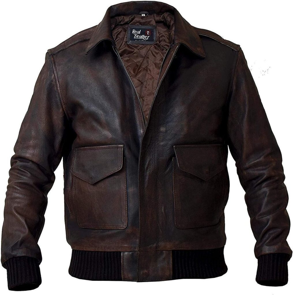 Test : blouson aviateur A-2 Flight cuir vieilli, marron, m
