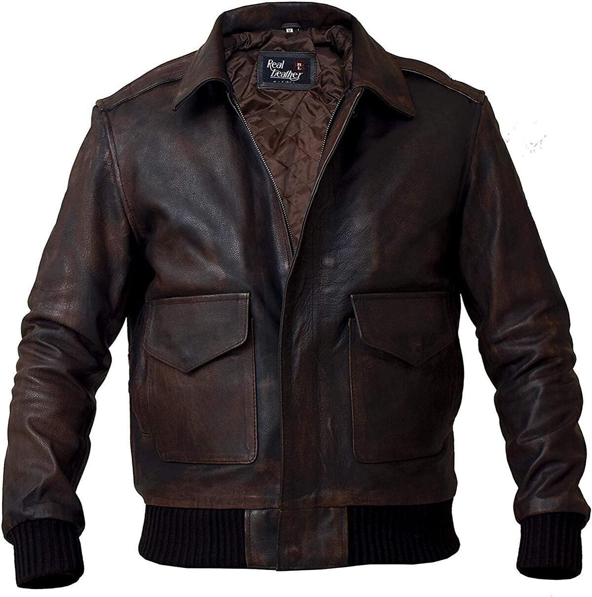 Test : blouson aviateur A-2 Flight cuir vieilli, marron, m