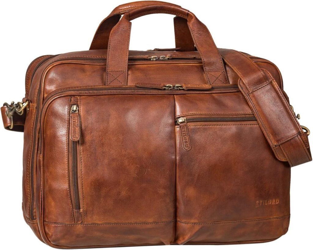Test du sac bandoulière spacieux Stilord Arnold en cuir