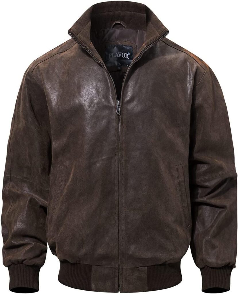 Test : veste bomber en cuir véritable Flavor (marron foncé, xL)