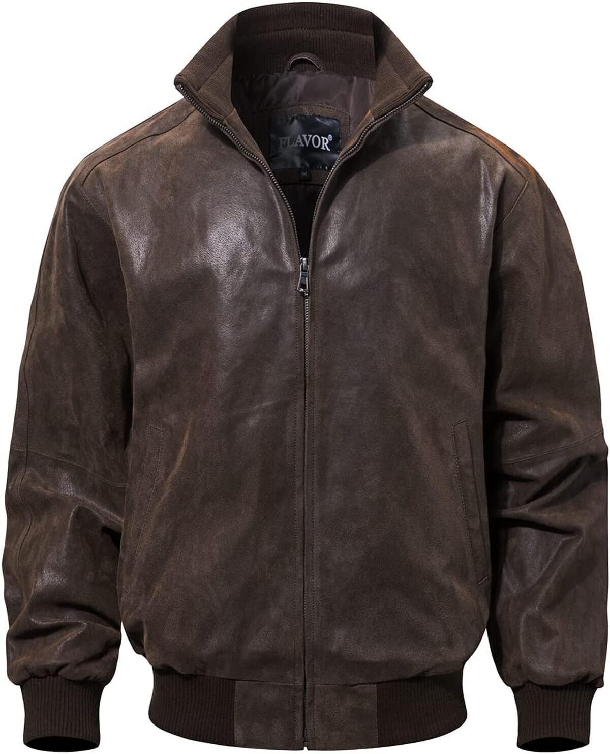 Test : veste bomber en cuir véritable Flavor (marron foncé, xL)