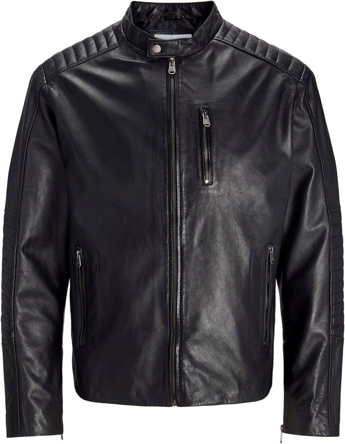 Test veste cuir JACK&JONES JJELIAM noire