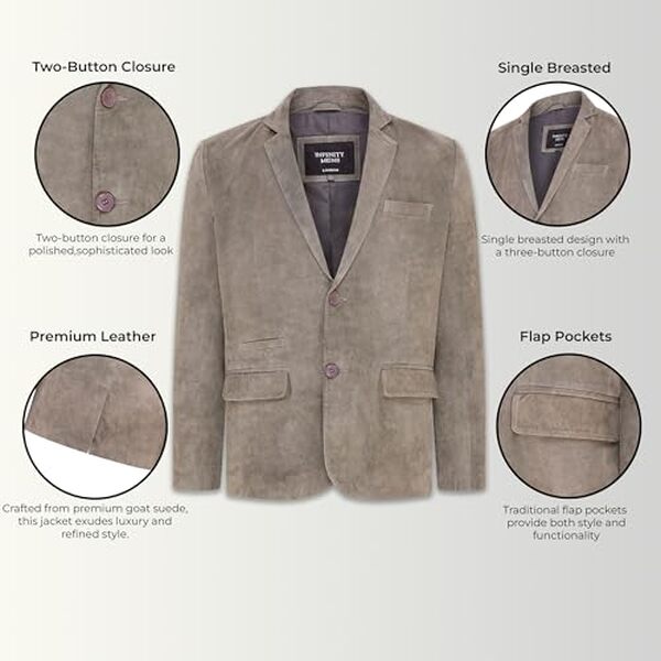 Découvrez notre avis complet sur le blazer Infinity Leather en cuir suédé italien pour hommes : qualité, confort et élégance au rendez-vous pour ce vêtement incontournable. 