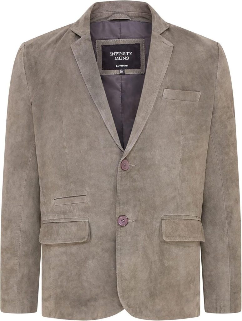 Avis sur le blazer Infinity Leather en cuir suédé italien pour hommes