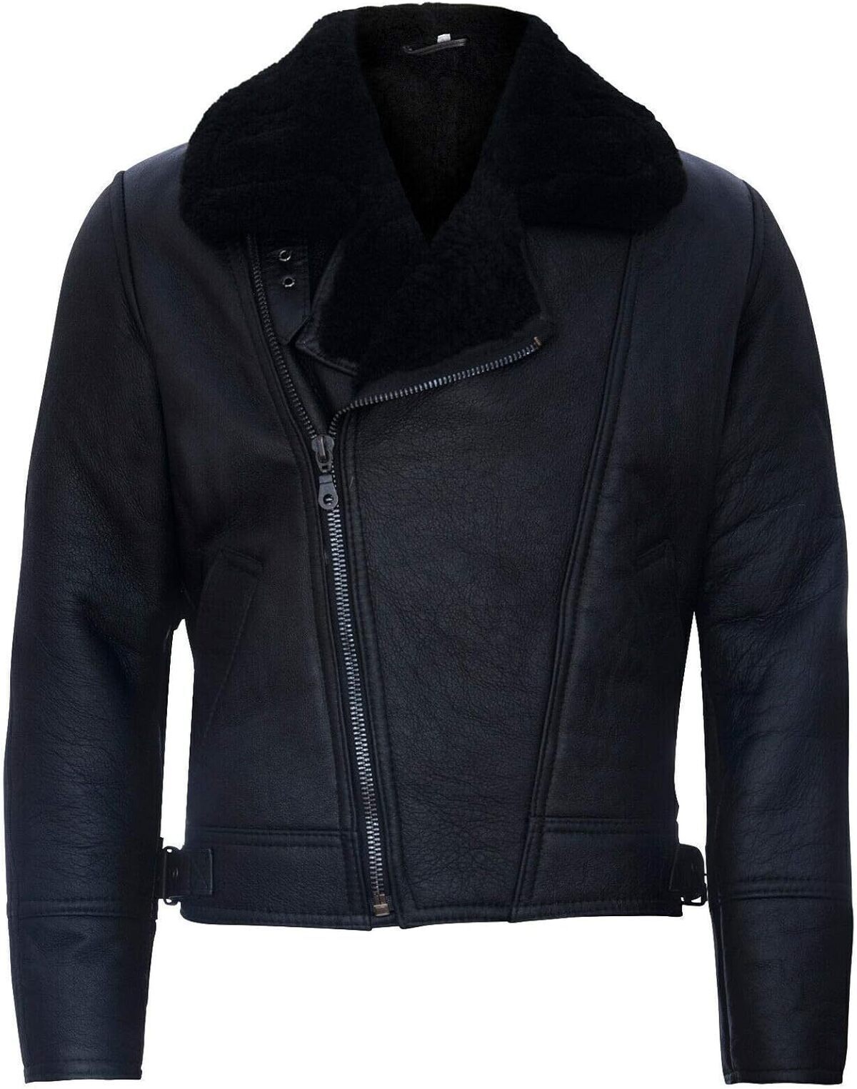 Avis : veste aviateur en cuir noir pour homme